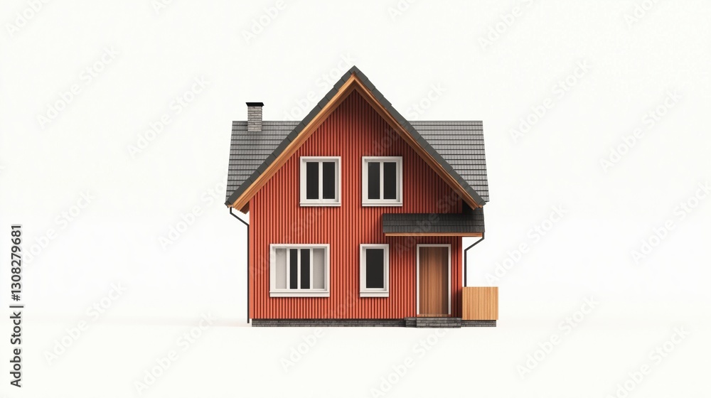 simple house isolated on white background. simple house isolated on white background.