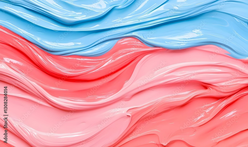 Soft Waves of Pink and Blue Paint Texture for Creative Projects Soft Waves of Pink and Blue Paint Texture for Creative Projects