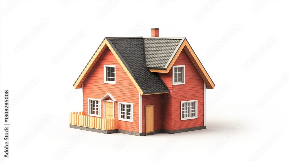 simple house isolated on white background. simple house isolated on white background.