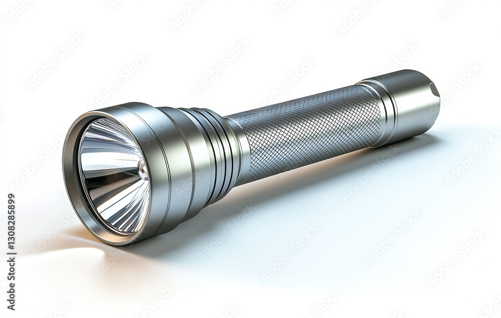 High Quality Metal Flashlight with Bright LED Beam for Outdoor and Emergency Use : Generative AI High Quality Metal Flashlight with Bright LED Beam for Outdoor and Emergency Use : Generative AI