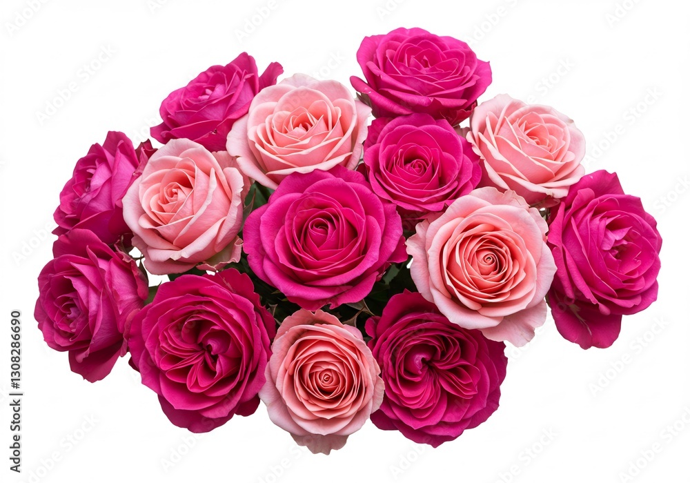Vibrant pink rose bouquet soft light. AI Generated Vibrant pink rose bouquet soft light. AI Generated