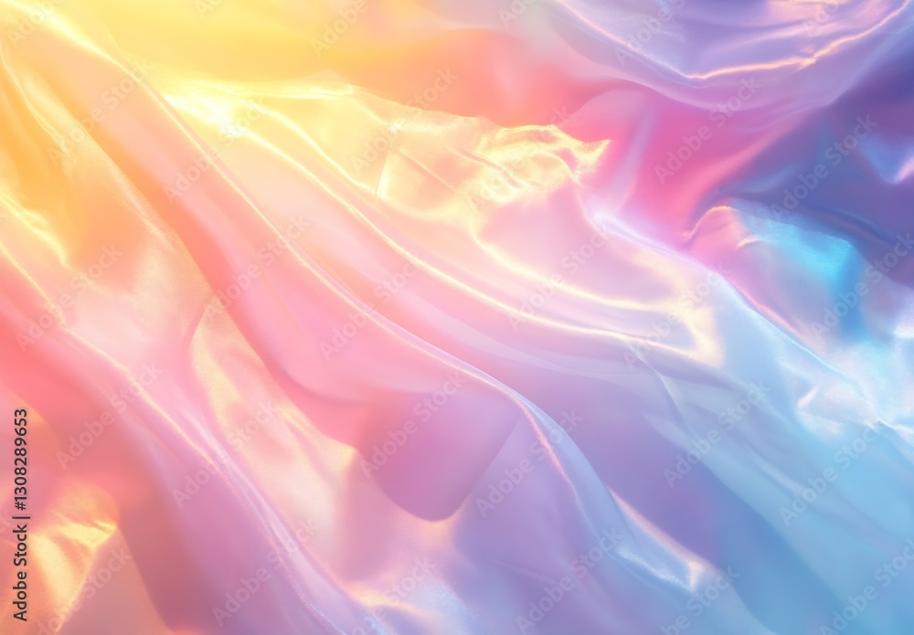 Lightly Shimmering Silk Fabric in Soft Pastel Tones for an Elegant Look : Generative AI Lightly Shimmering Silk Fabric in Soft Pastel Tones for an Elegant Look : Generative AI