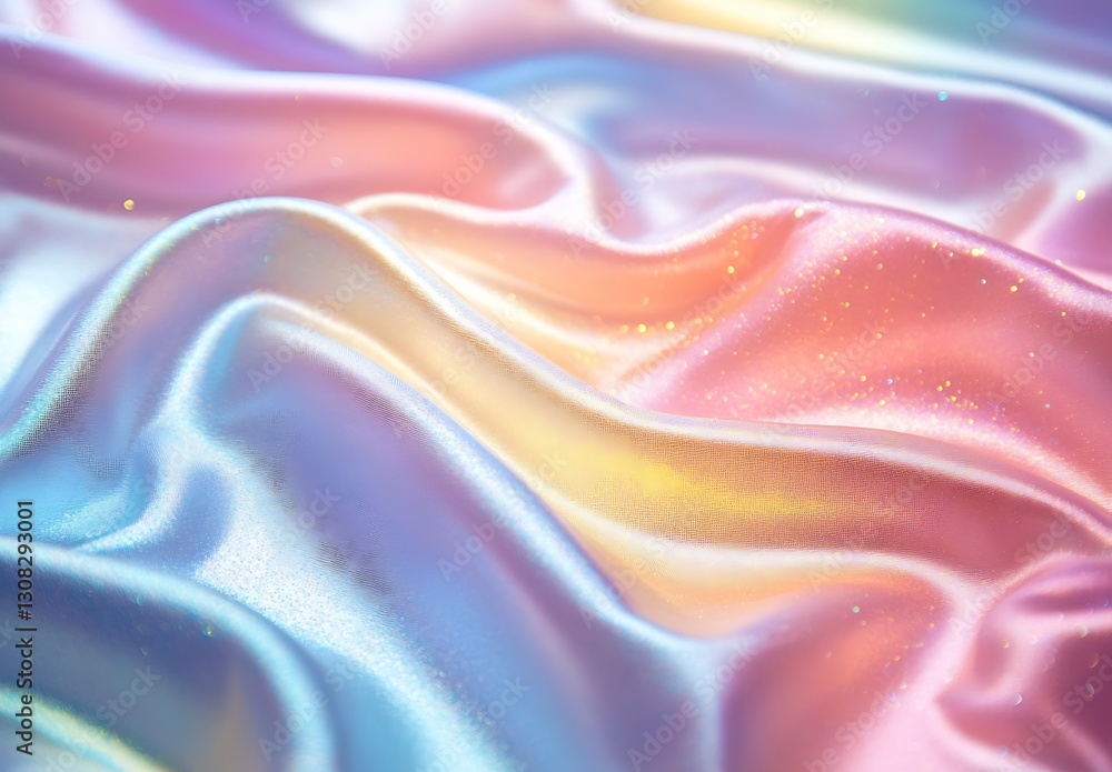 Shimmering Pastel Silk Texture with Gentle Wave Patterns for a Modern Aesthetic : Generative AI Shimmering Pastel Silk Texture with Gentle Wave Patterns for a Modern Aesthetic : Generative AI