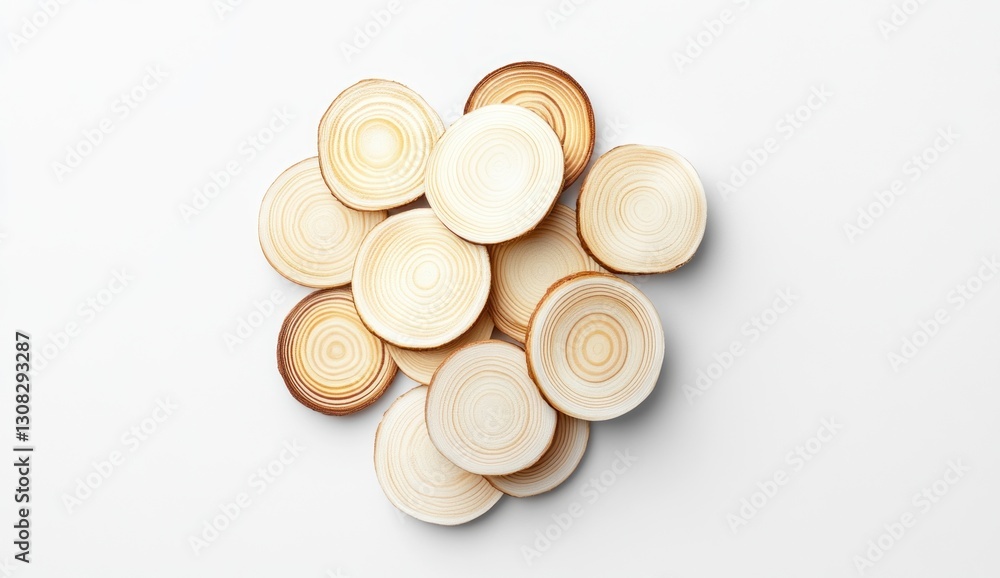 Pile of wooden tree slices, light beige and brown tones, circular shapes, flat lay, natural, decorative, rustic, craft, design, texture, pattern, wood, circle, nature, eco Pile of wooden tree slices, light beige and brown tones, circular shapes, flat lay, natural, decorative, rustic, craft, design, texture, pattern, wood, circle, nature, eco