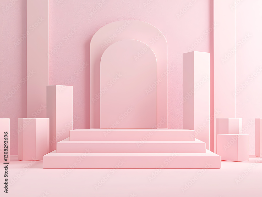 Minimalist design display contemporary studio digital structure soft pink environment artistic perspective modern aesthetics Minimalist design display contemporary studio digital structure soft pink environment artistic perspective modern aesthetics