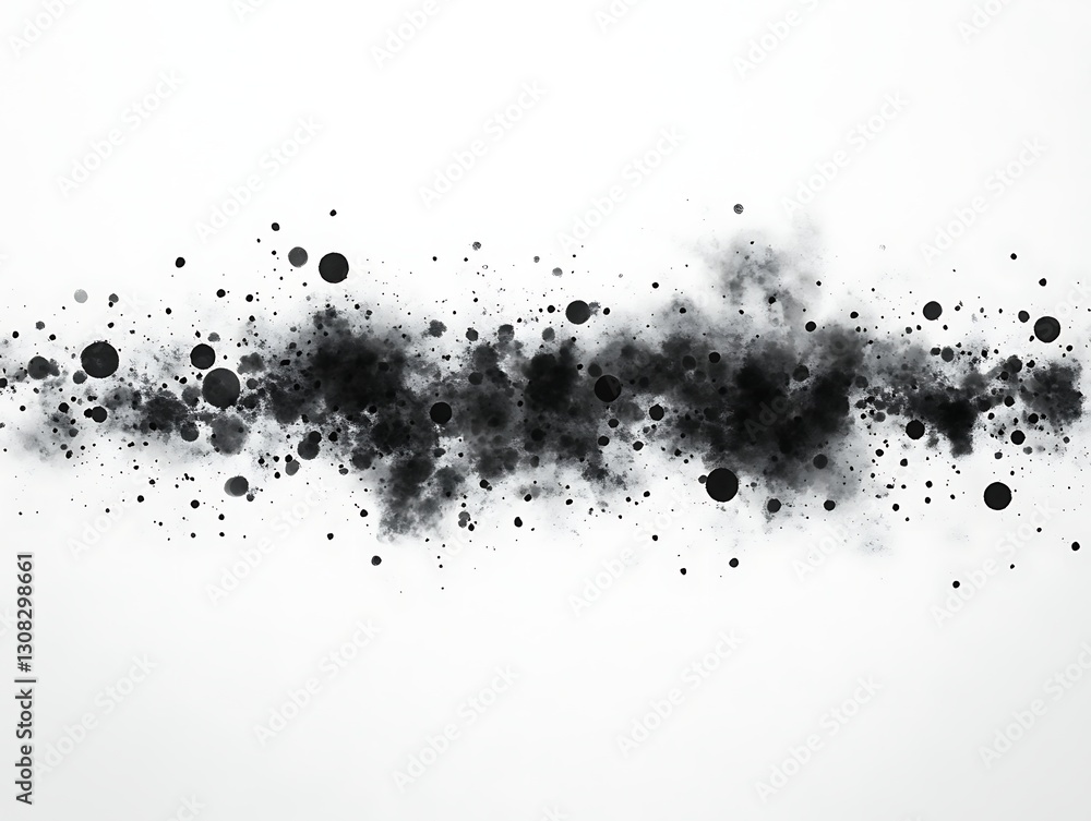 Abstract black splatter on white Abstract black splatter on white