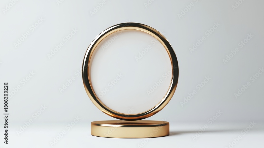 Elegant Round Frame on Simple Background for Display or Presentation Elegant Round Frame on Simple Background for Display or Presentation
