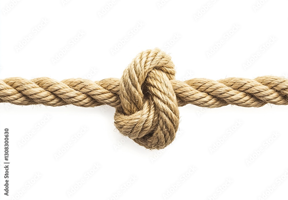 Intricate Knot Tied in Natural Rope Showcasing Craftsmanship and Stability : Generative AI Intricate Knot Tied in Natural Rope Showcasing Craftsmanship and Stability : Generative AI