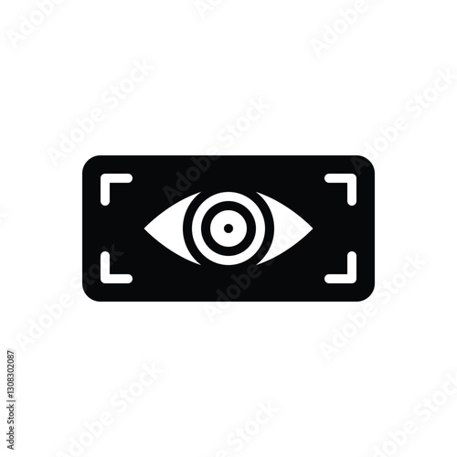 Black solid icon for viewer