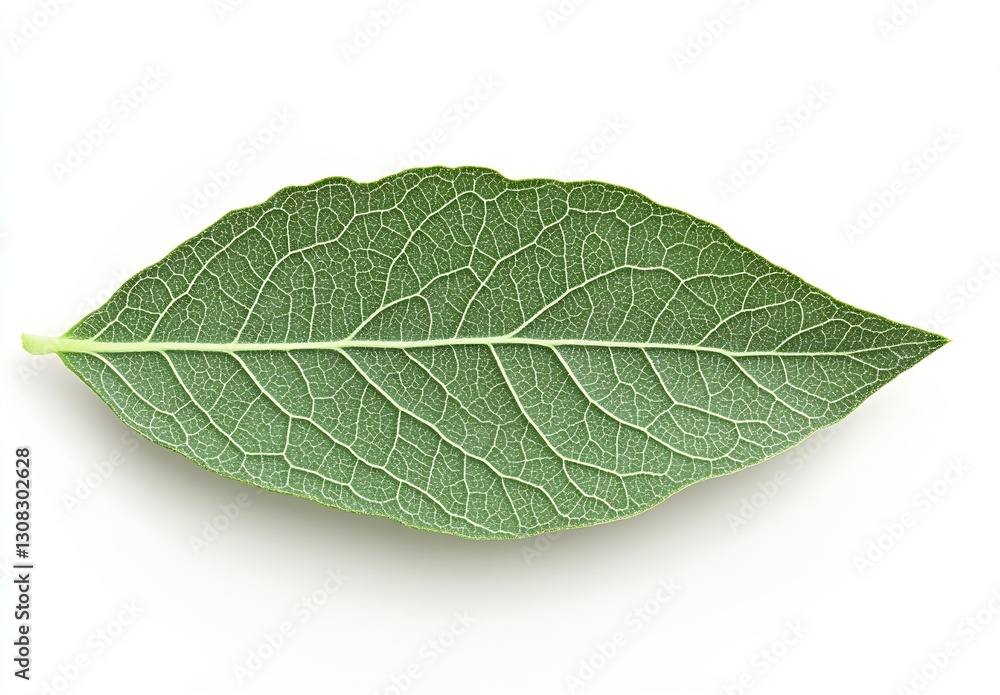 Close Up View of a Fresh Green Bay Leaf with Intricate Veins Clearly Visible : Generative AI Close Up View of a Fresh Green Bay Leaf with Intricate Veins Clearly Visible : Generative AI