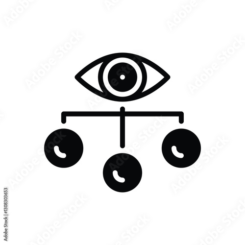 Black solid icon for overseeing