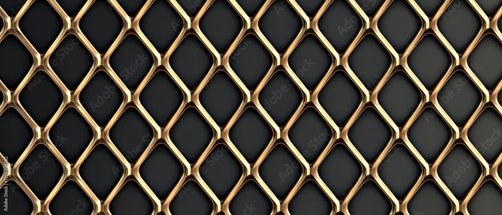 Seamless symmetrical golden diamond lattice on matte charcoal, refined geometric high-end luxury pattern, sophisticated Art Deco elegance Seamless symmetrical golden diamond lattice on matte charcoal, refined geometric high-end luxury pattern, sophisticated Art Deco elegance