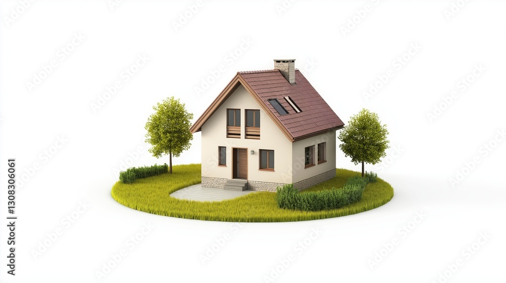simple house isolated on white background. simple house isolated on white background.