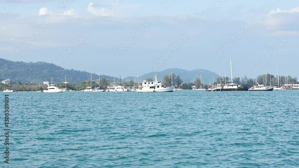 Boats on Phuket's Serene Waters Boats on Phuket's Serene Waters
