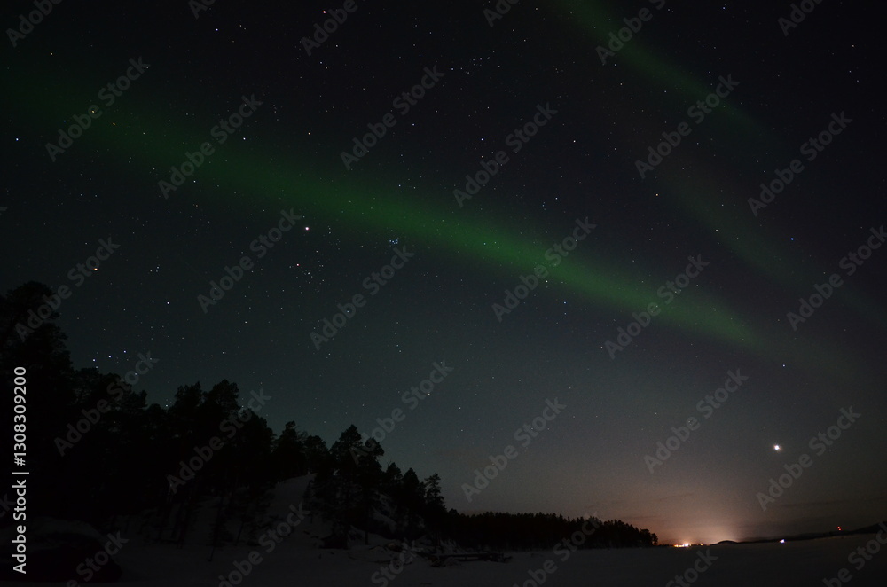 Inari, Finland, is located within the Arctic Circle and has a high chance of seeing the Northern Lights. Inari, Finland, is located within the Arctic Circle and has a high chance of seeing the Northern Lights.
