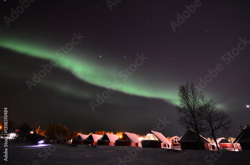 фотографія Inari, Finland, is located within the Arctic Circle and has a high chance of seeing the Northern Lights