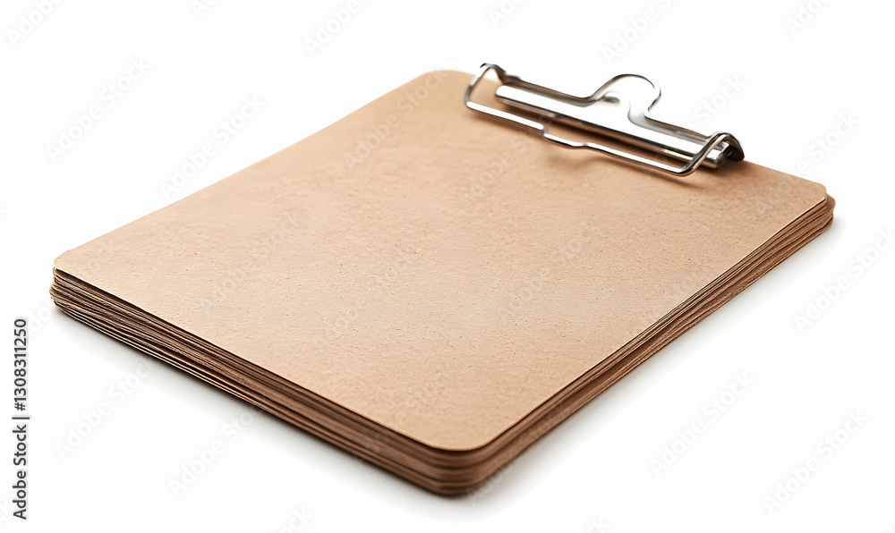 Stack of blank clipboards; white background; office supplies Stack of blank clipboards; white background; office supplies