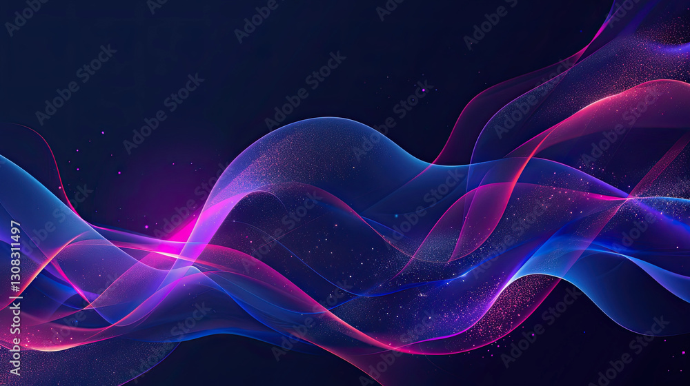Obraz premium abstract glowing color wave background