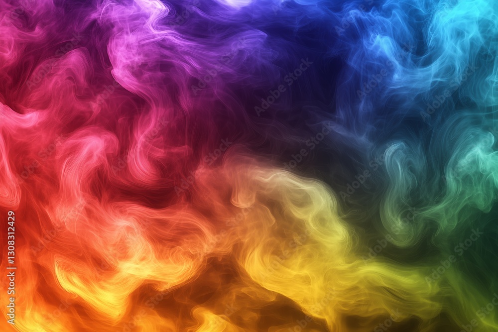 Abstract Color Swirls: Rainbow Smoke Abstract Color Swirls: Rainbow Smoke