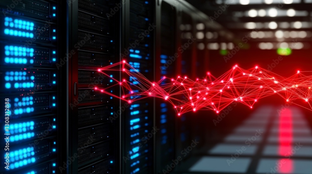 Data Center Network Secure Cloud Computing Server Infrastructure Digital Connectivity Data Center Network Secure Cloud Computing Server Infrastructure Digital Connectivity