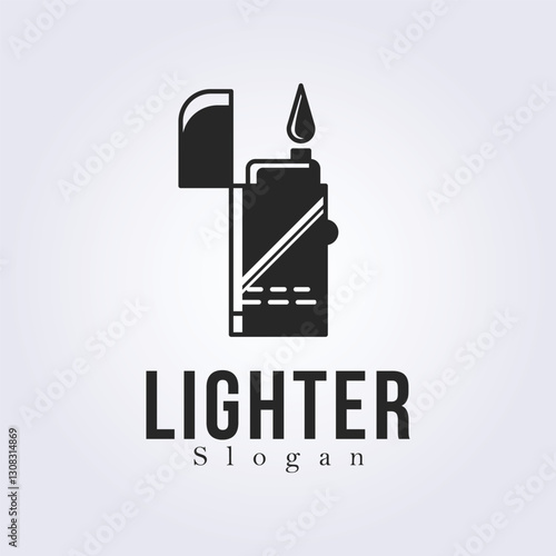match lighter logo design, vintage fire lucifer logo template