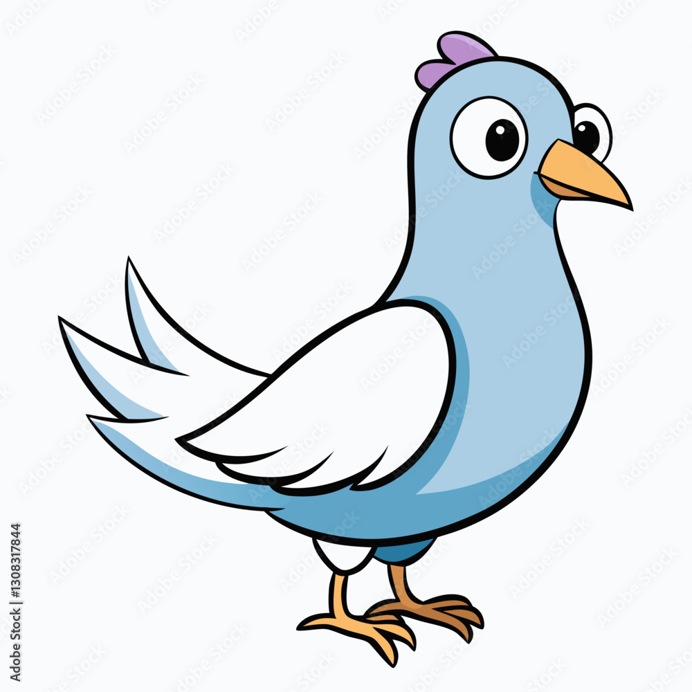 Fototapeta premium A bird on a white background