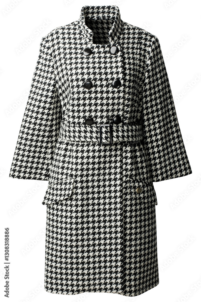 Naklejka premium チェック柄のコート (plaid coart)