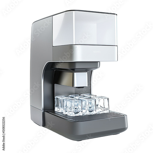 Modern Glass Filling Station for Efficient Beverage Dispensing with Ice Cubes and Sleek Design