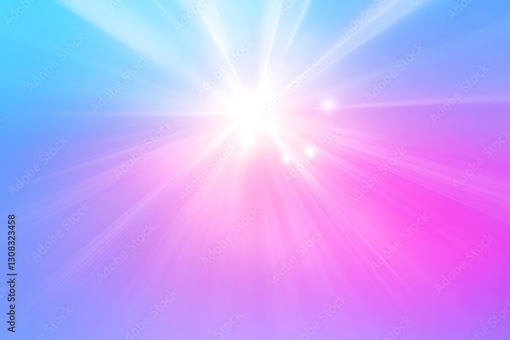 Bright light rays burst on pastel pink and blue background. Bright light rays burst on pastel pink and blue background.