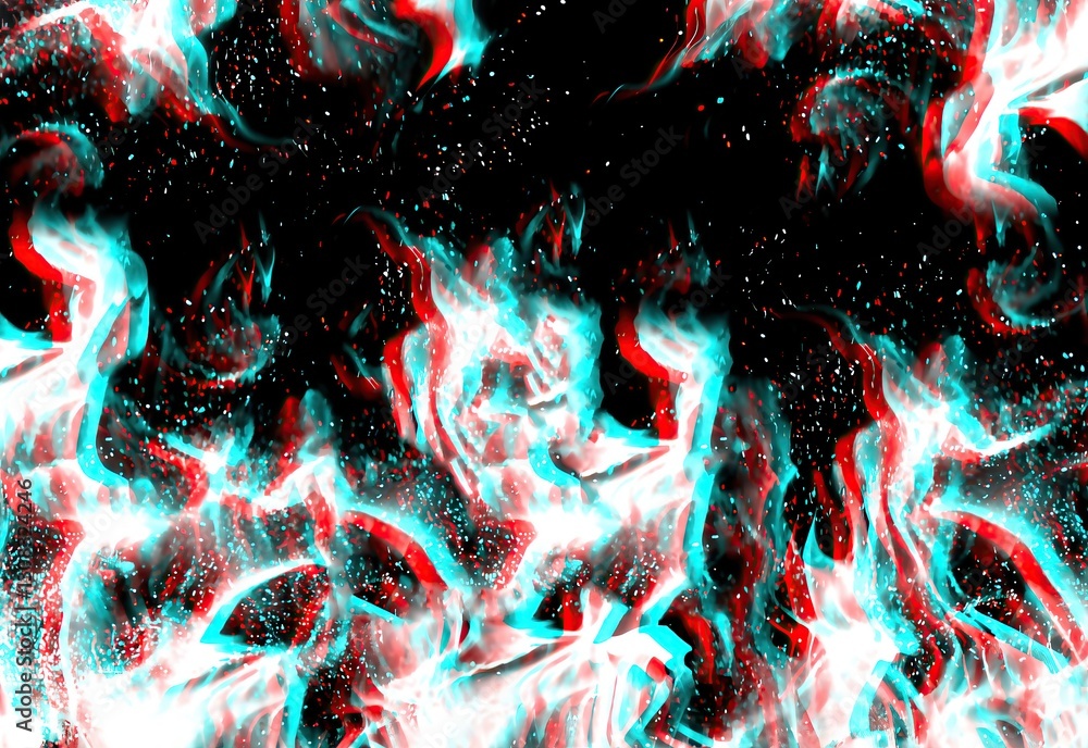 Naklejka premium Fire texture background glitch