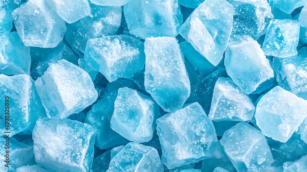 Close-up of many light blue translucent crystals. Close-up of many light blue translucent crystals.