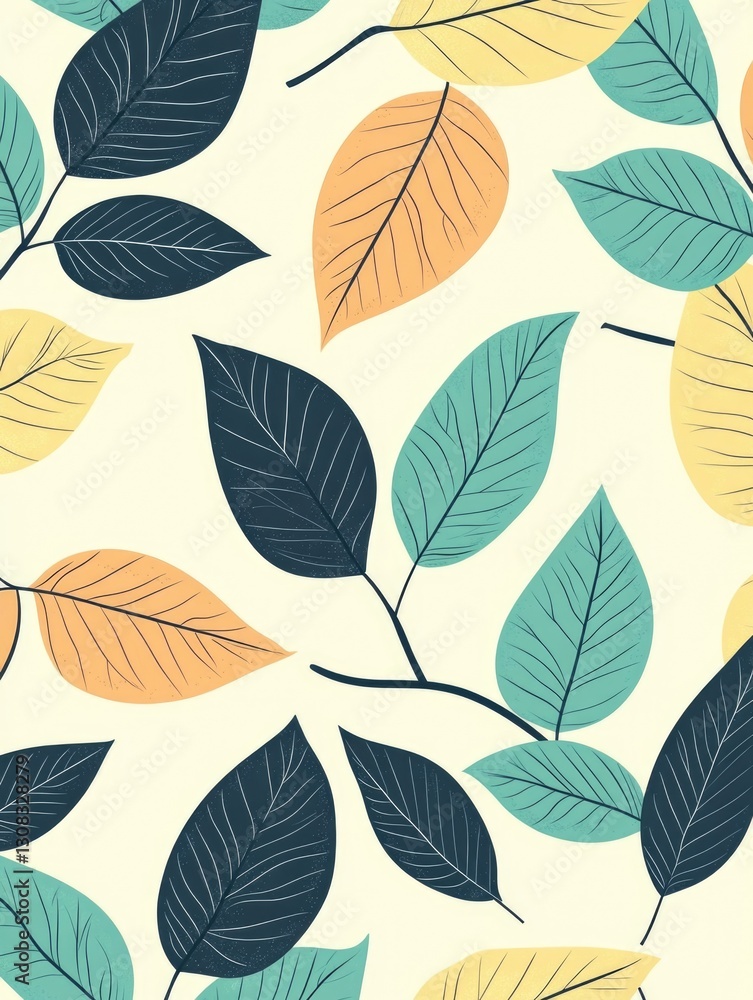 Fototapeta premium Autumn Leaves Pattern