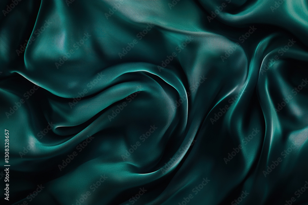 Fototapeta premium Green Satin Texture Luxury Background Design
