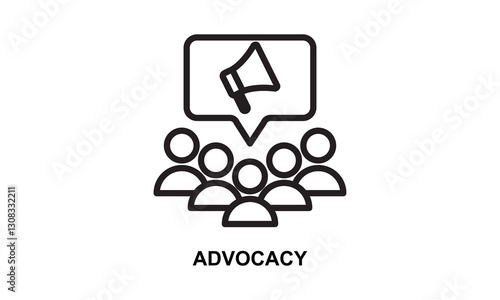 Advocacy Icon Isolated Vector Illustration