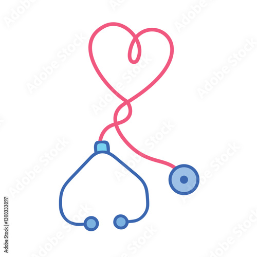 Heart Doctor Stethoscope Medical Icon