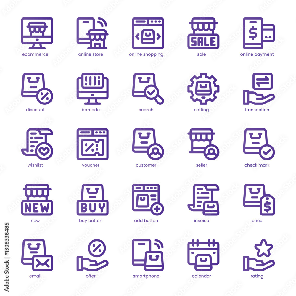 Ecommerce Icon pack for your website, mobile, presentation, and logo design. Ecommerce Icon line basic color design. Vector graphics illustration and editable stroke. Ecommerce Icon pack for your website, mobile, presentation, and logo design. Ecommerce Icon line basic color design. Vector graphics illustration and editable stroke.