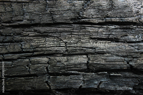Obraz na płótnie Details on the surface of charcoal