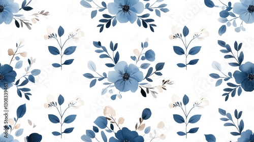Floral pattern design abstract art digital wallpaper floral elements elegant aesthetic