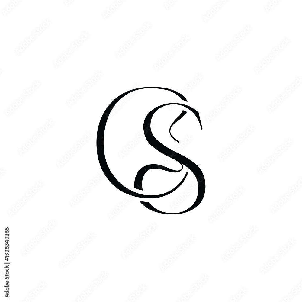 CS monogram logo design letter text name symbol monochrome logotype alphabet character simple logo CS monogram logo design letter text name symbol monochrome logotype alphabet character simple logo