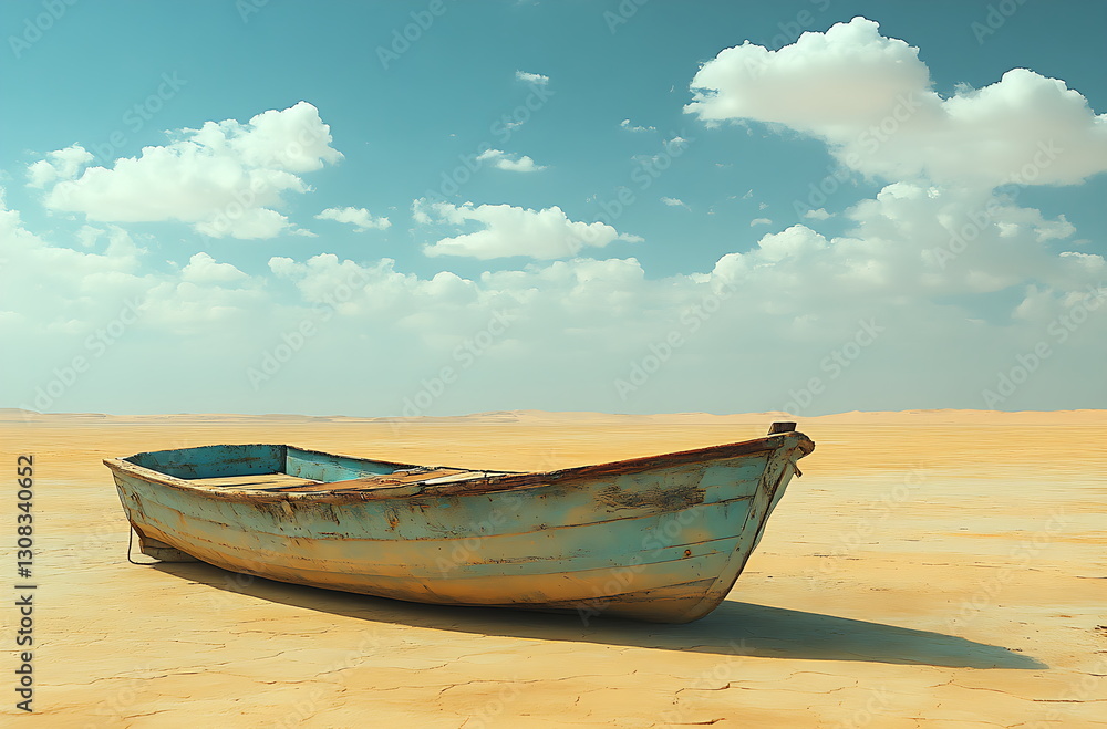 boat sand desert ai generated boat sand desert ai generated