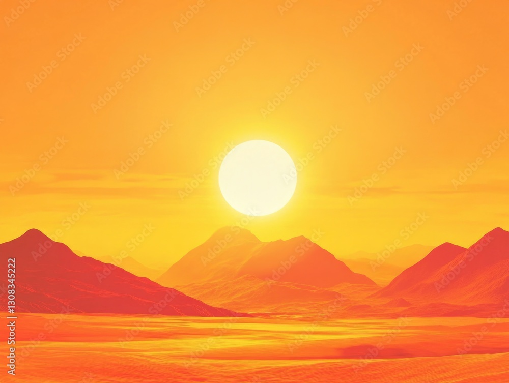 Dusk Desert Landscape Dusk Desert Landscape