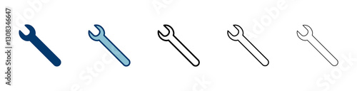 wrench icon vector isolated on white background. Wrench vector icon. Spanner symbol