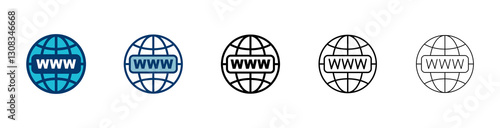 Web icon vector isolated on white background. Website vector icon. Internet world vector