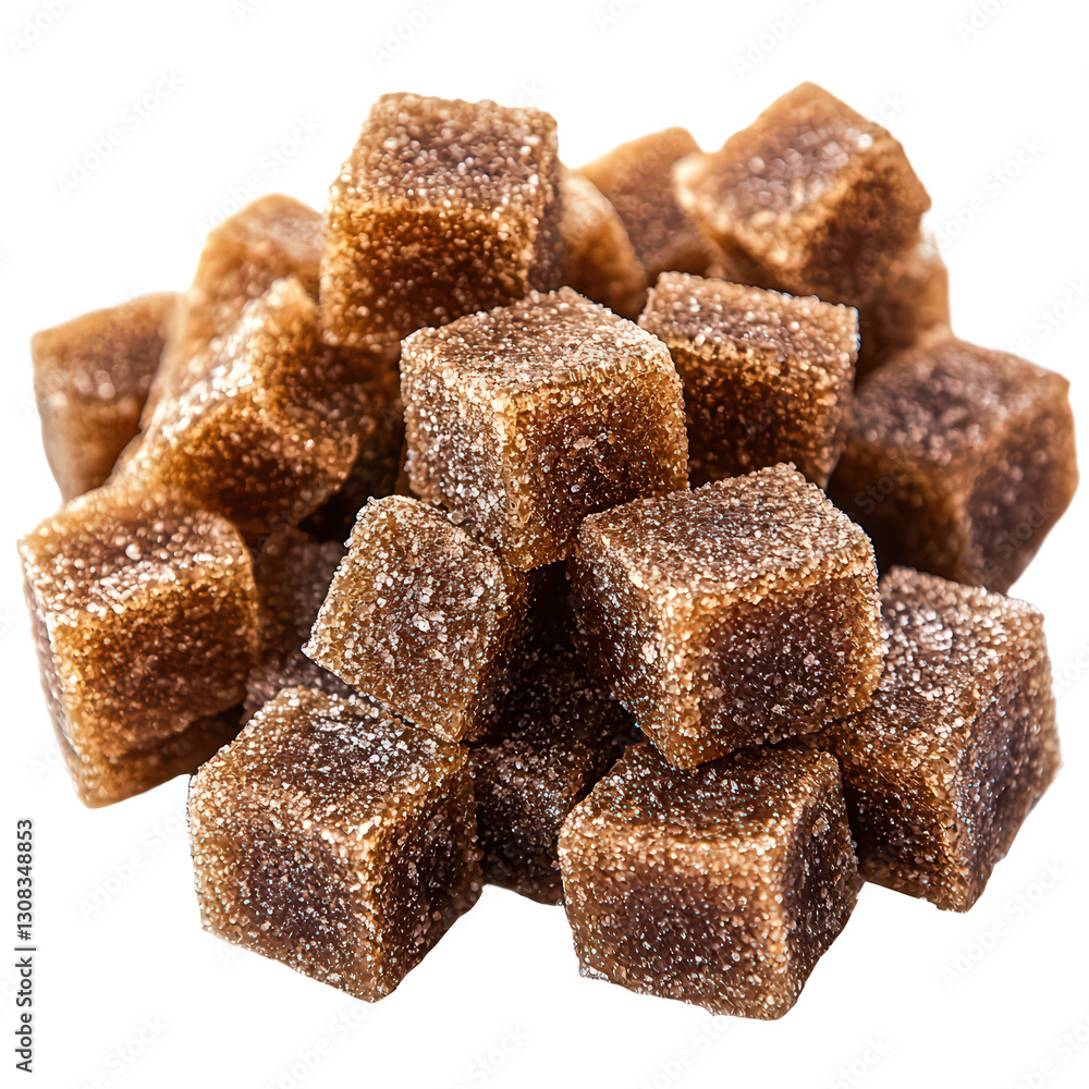 Brown Sugar isolated on transparent background, png Brown Sugar isolated on transparent background, png