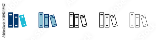 Library icon vector isolated on white background. Book icon vector