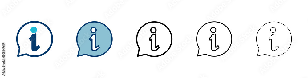 Information icon vector isolated on white background. Info sign. About us Information icon vector isolated on white background. Info sign. About us