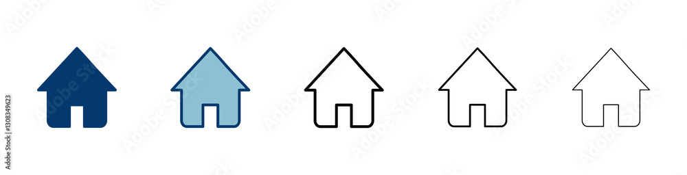 Home icon vector isolated on white background. House vector icon. Address Home icon vector isolated on white background. House vector icon. Address