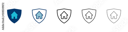 Home insurance icon vector isolated on white background. home protection icon