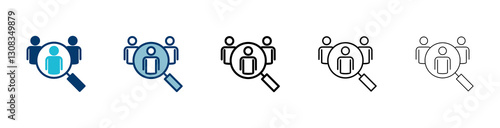 Hiring icon vector isolated on white background. Human resources concept. Recruitment. Search job vacancy icon. Hire. Find people icon