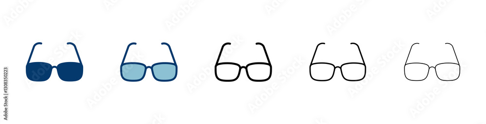 Glasses icon vector isolated on white background. Stylish Eyeglasses. Glasses vector. Optical concept Glasses icon vector isolated on white background. Stylish Eyeglasses. Glasses vector. Optical concept